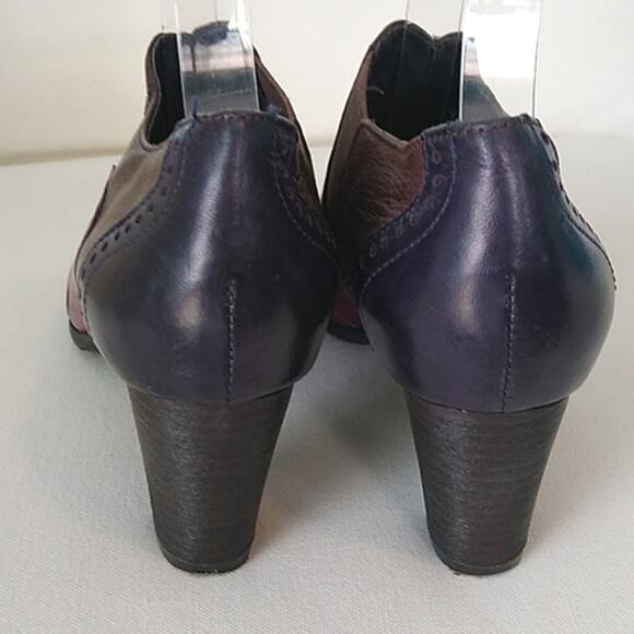 Canal Grande Made In Italy Multicolor Oxford Western Leather Heeled Bootie 36 - Picture 4 of 12